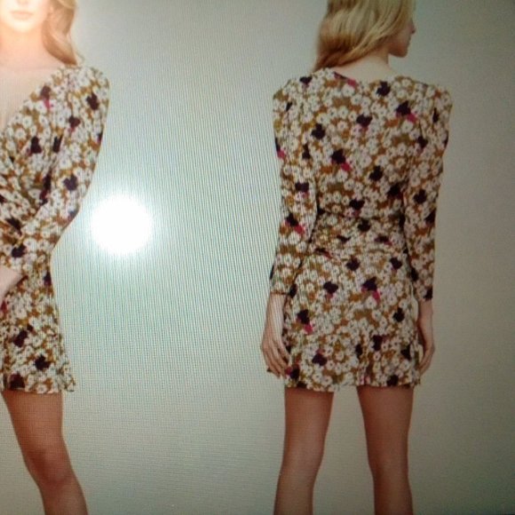 NWT 💐 ASTR 3/4 Sleeve Cinch Waist Dress (L) - Picture 2 of 9